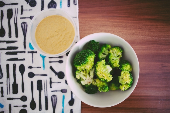 My easy, favourite, raw go to meal. Broccoli with 'cheese' sauce.